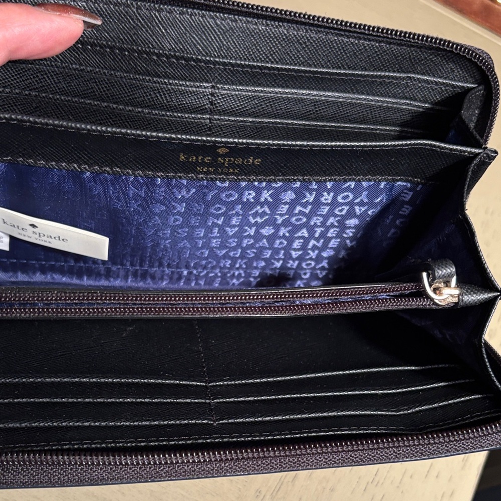 Kate Spade Black Sparkle Wallet NWOT - Picture 3 of 13